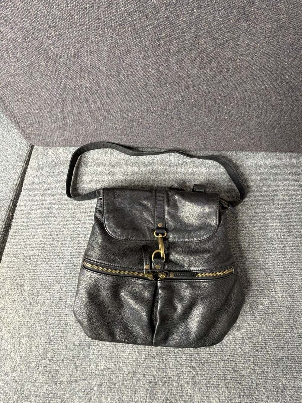 FatFace Black Leather Multifunctional Pia Backpack Handbag